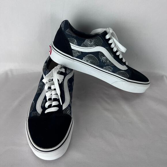 Vans Old Skool Skulls Wireframe Shoes Suede Trainers Skateboard Blk Men Size 6.5 - Picture 1 of 10